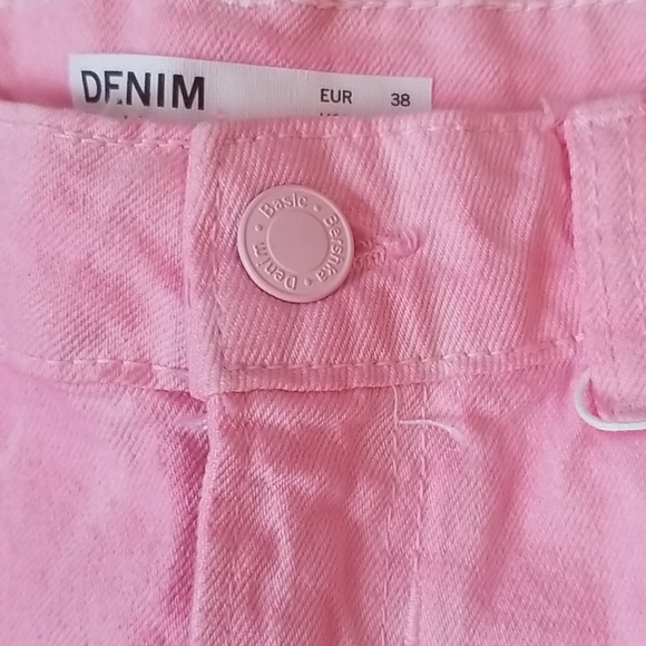 Bershka Tie-dye High Waisted Denim Shorts - Picture 8 of 11